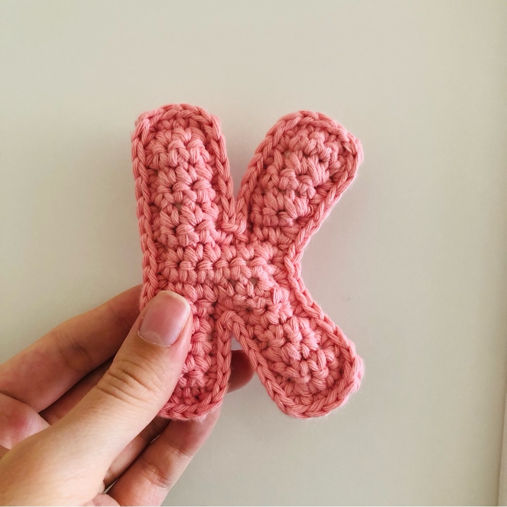 Crochet Letter Custom Letter Monogram Crochet K Baby Shower Gift Nursery